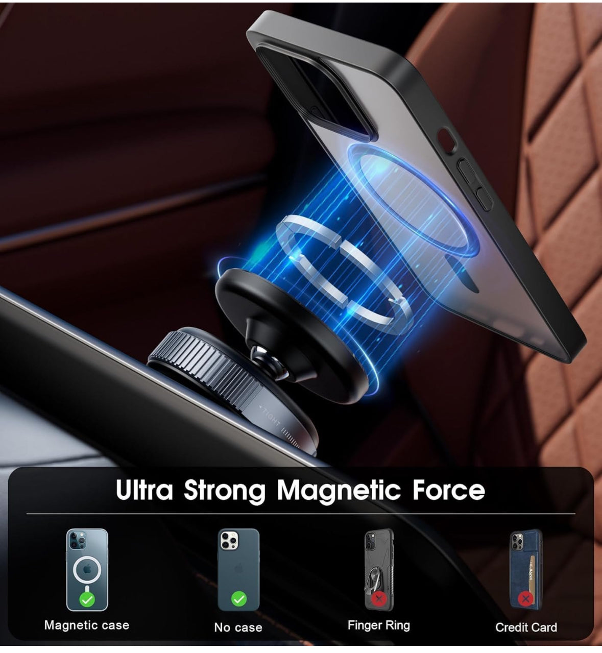 Agnix Vaccum Magnetic Phones Holder | 360° Adjustable |
