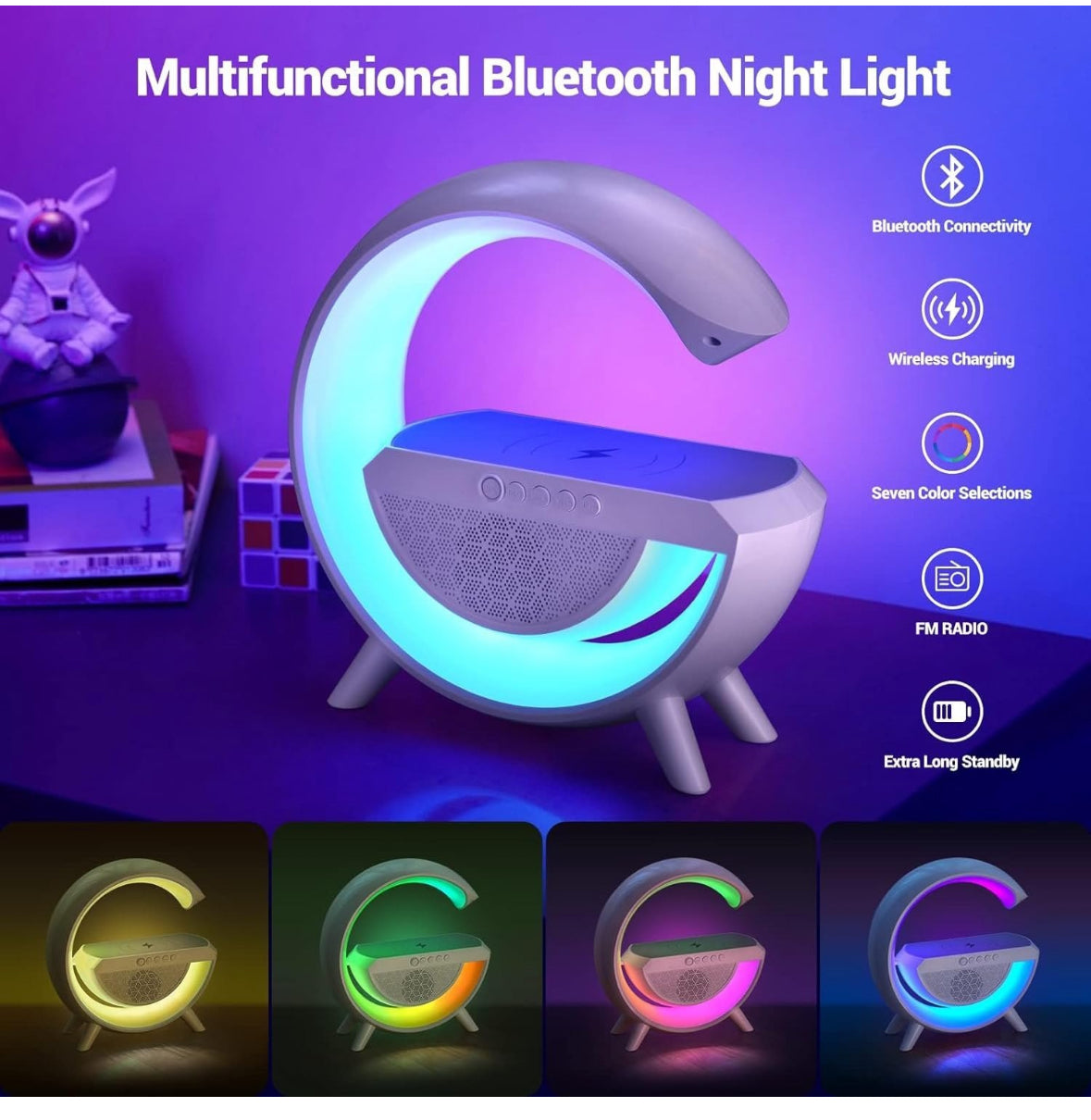 Google Lamp Bluetooth Speaker Lamp With Fm Radio For Bedroom, Office, Corporate Gifting