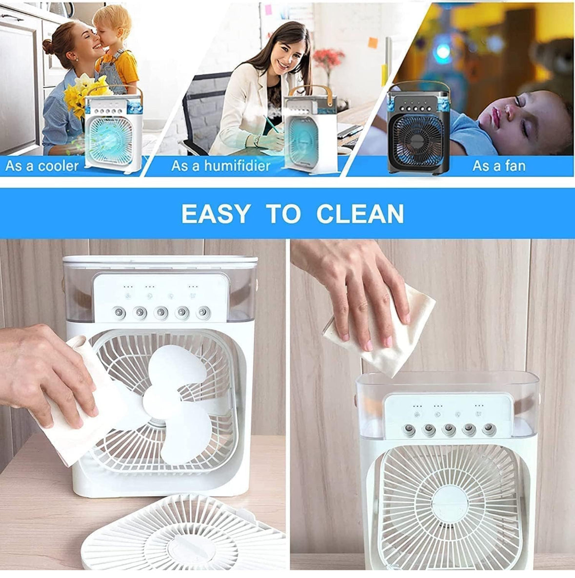 Plastic Portable Mini Air Cooling Fan