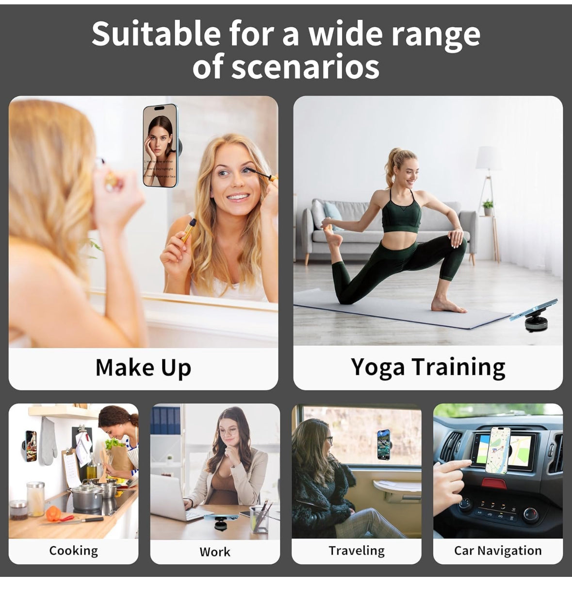 Agnix Vaccum Magnetic Phones Holder | 360° Adjustable |