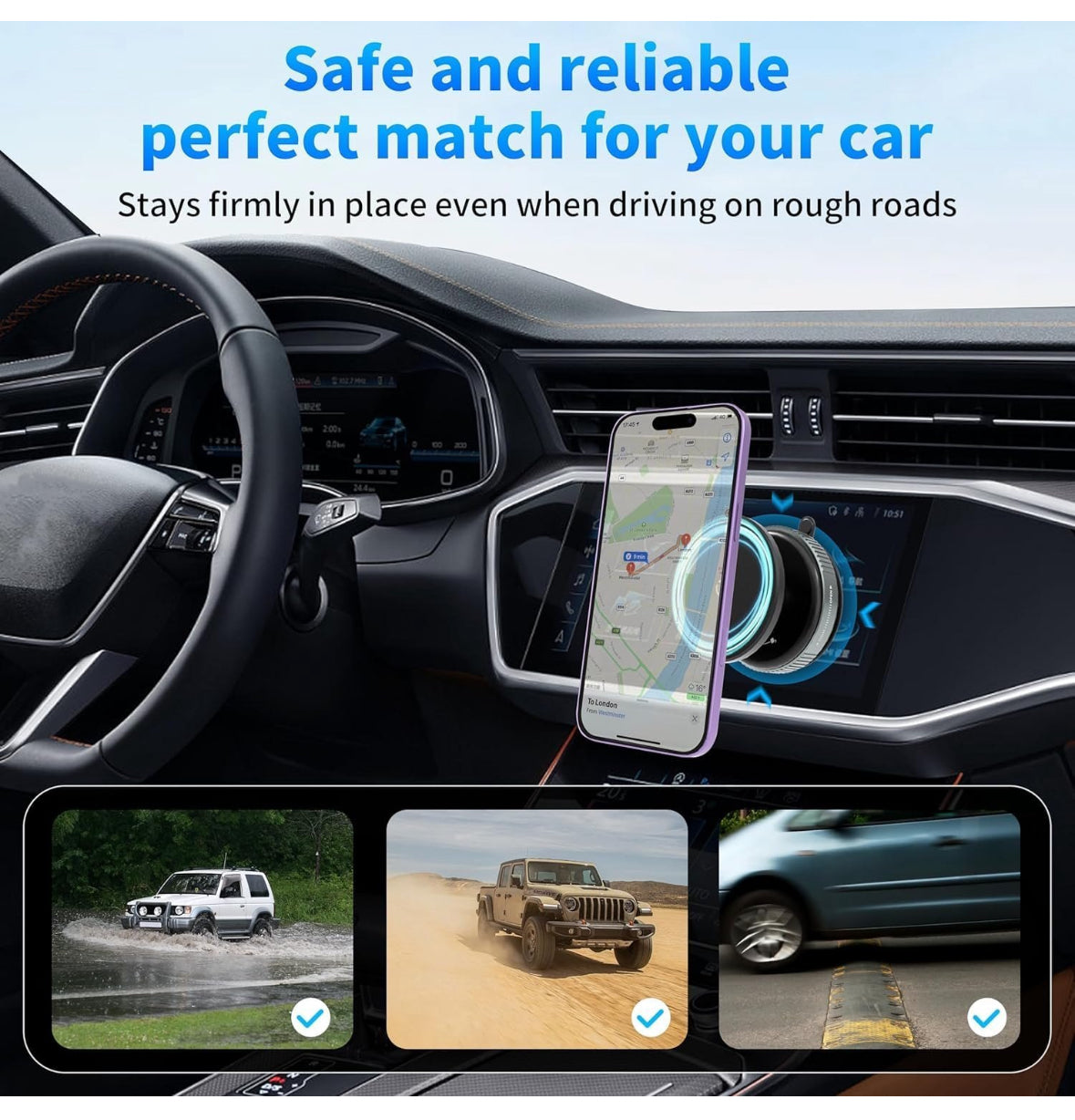Agnix Vaccum Magnetic Phones Holder | 360° Adjustable |