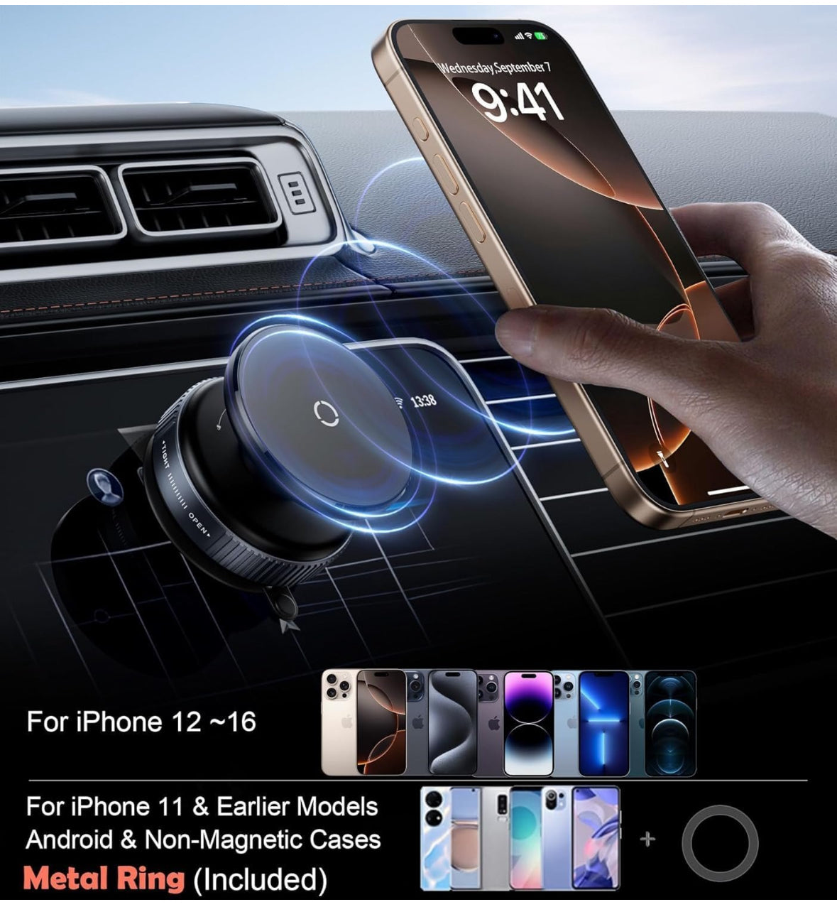 Agnix Vaccum Magnetic Phones Holder | 360° Adjustable |